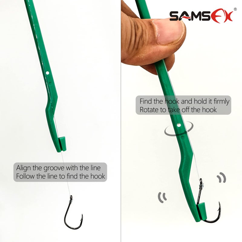 SAMSFX Fishing Hook Remover Tool - 10pcs Disgorgers, Plastic Portable Unhook Extractor, 5 Colors - Image 5